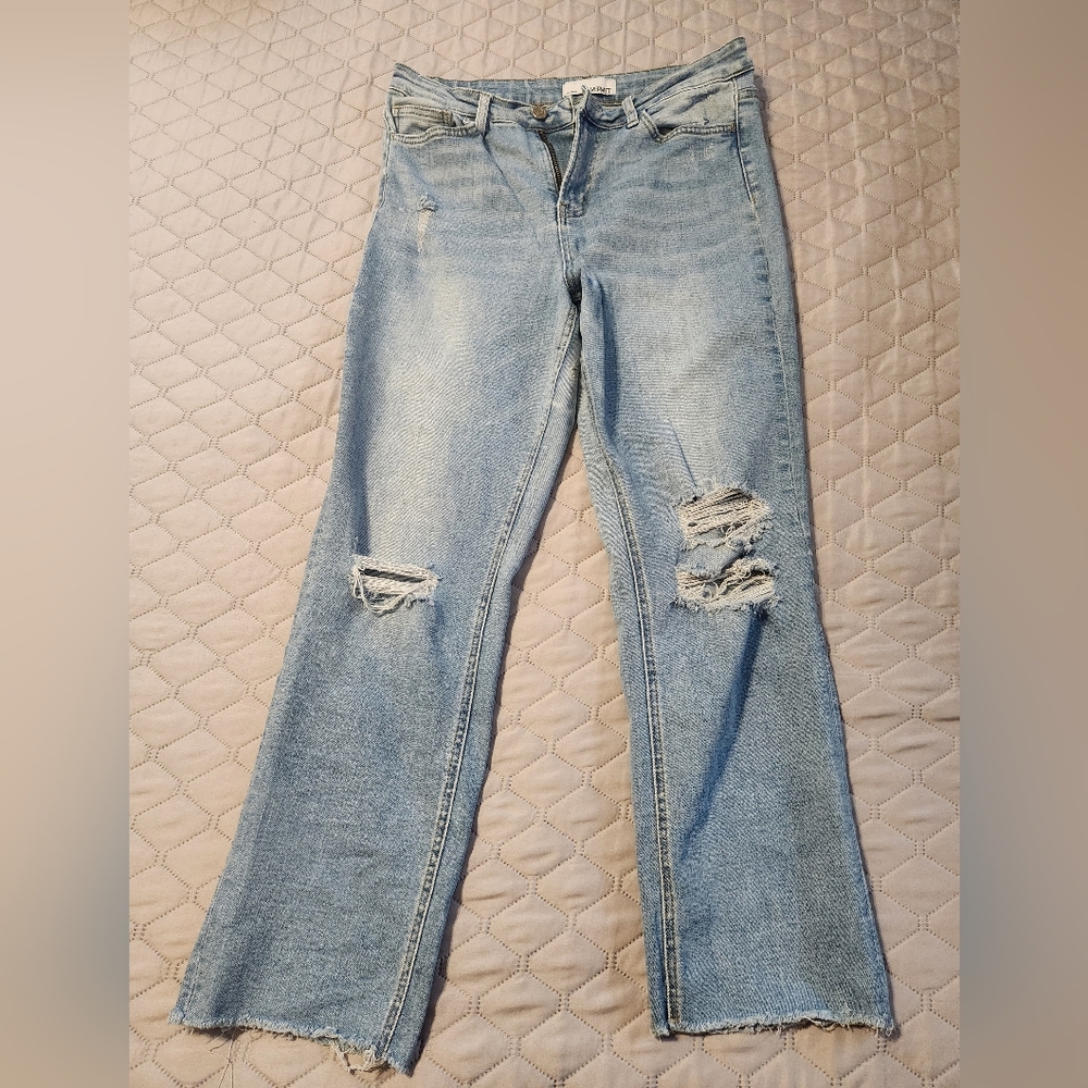 Light Blue Distressed Women Jeans